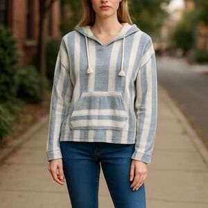 Ocean Drive Striped Beach Hoodie Pullover